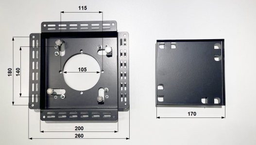 Теневой диффузор под плитку с вентиляторомFoZa VD4 скрытого монтажа, под плитку