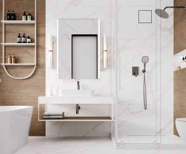 Теневой диффузор под плитку с вентиляторомFoZa VD4 скрытого монтажа, под плитку